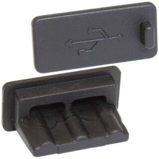 Разъем USB Rubber plug microUSB 01 black
