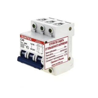 УЗОН SUNTEK-C 40А Устройство защиты от отгорания нуля и перенапряжений