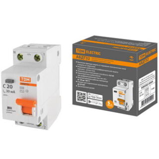 Автоматический выключатель АВДТ 32 2P(1P+N) C20 30мА 4.5кА АС