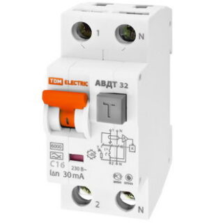 Автоматический выключатель АВДТ 32 C16 30мА