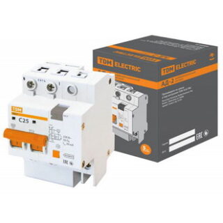 Автоматический выключатель АД-2 2Р C25 30мА 4.5кА тип АС