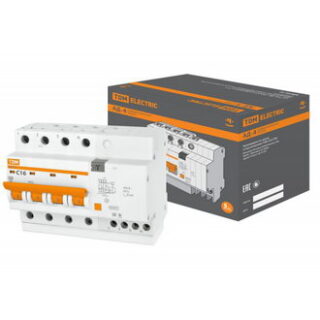 Автоматический выключатель АД-4 4Р C16 30мА 4.5кА тип АС