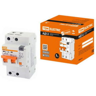 Автоматический выключатель АД12 2P C16 30мА 4.5Ка тип АС 3 мод