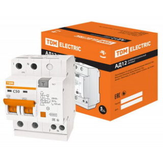 Автоматический выключатель АД12 2Р 50А 100мА