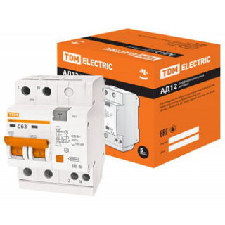 Автоматический выключатель АД12 2Р 63А 100мА