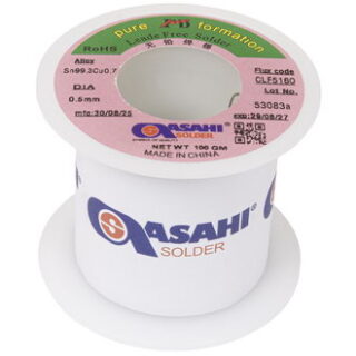 Припой Sn99.3/CU0.7 d0.5mm 100g ASAHI