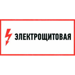 Информационный знак Электрощитовая 100х300