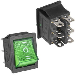 Переключатель KCD4-203N-C6-G/6P on-off-on