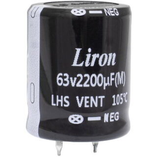 Конденсатор 2200 UF 63V 105*C 22*35 Liron