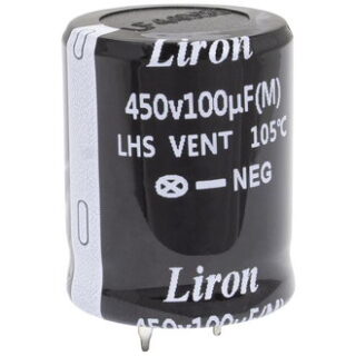 Конденсатор 100 UF 450V 105*C 25*30 Liron