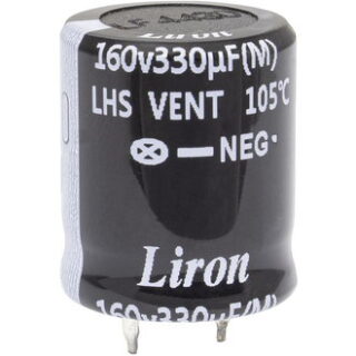 Конденсатор 330 UF 160V 105*C 22*25 Liron