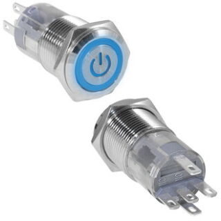 Кнопка антивандальная LAS2GQF-11ZET/B/N on-on