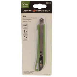 Режущий инструмент 261111 Нож пластиковый корпус 9 мм