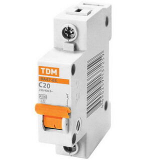 Автоматический выключатель ВА47-63 1Р 20А 4.5кА х-ка С