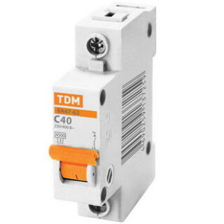 Автоматический выключатель ВА47-63 1Р 40А 4.5кА х-ка С