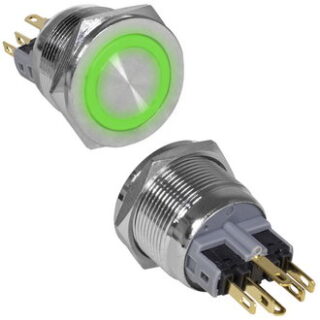 Кнопка антивандальная GQ22PF-11E/G/N on-(off)+off-(on)