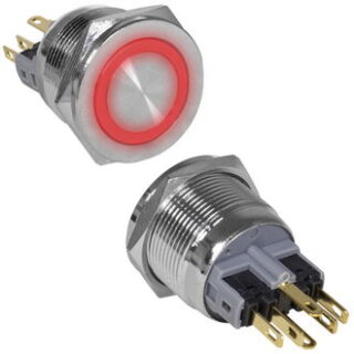 Кнопка антивандальная GQ22PF-11ZE/R/N on-off+off-on