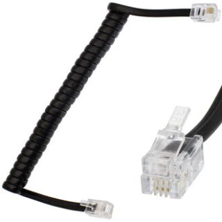 Кабель телефонный Витой кабель RJ10 (4P4C) 1м черный