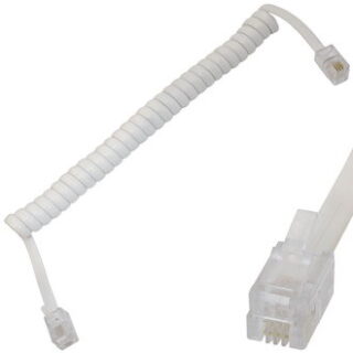 Кабель телефонный Витой кабель RJ10 (4P4C) 1м белый