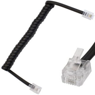 Кабель телефонный Витой кабель RJ11 (6P4C) 1м черный