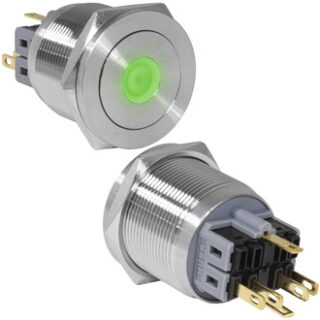 Кнопка антивандальная GQ25PF-11ZD/G/N on-off+off-on