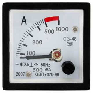 Щитовой прибор Амперметр 500/5А 50гц (48х48)